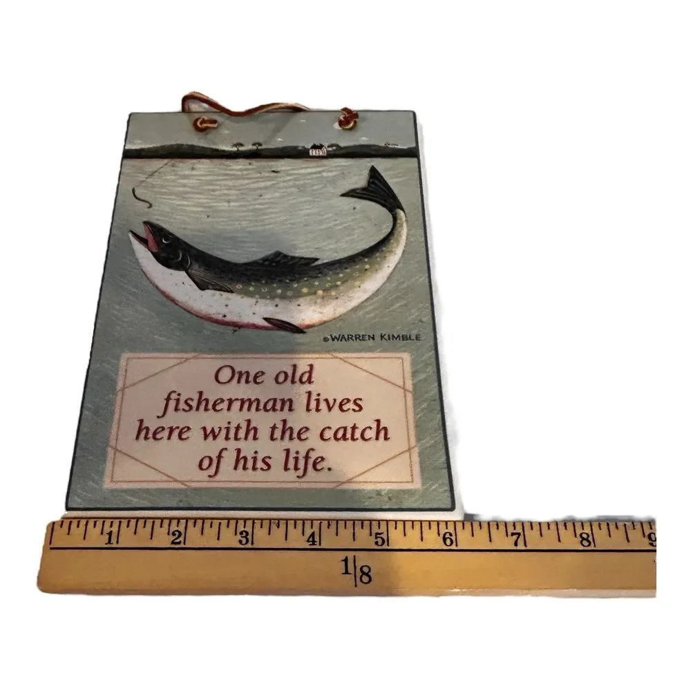 Warren Kimball Ceramic Trout‎ Fishing Wall Decor 9